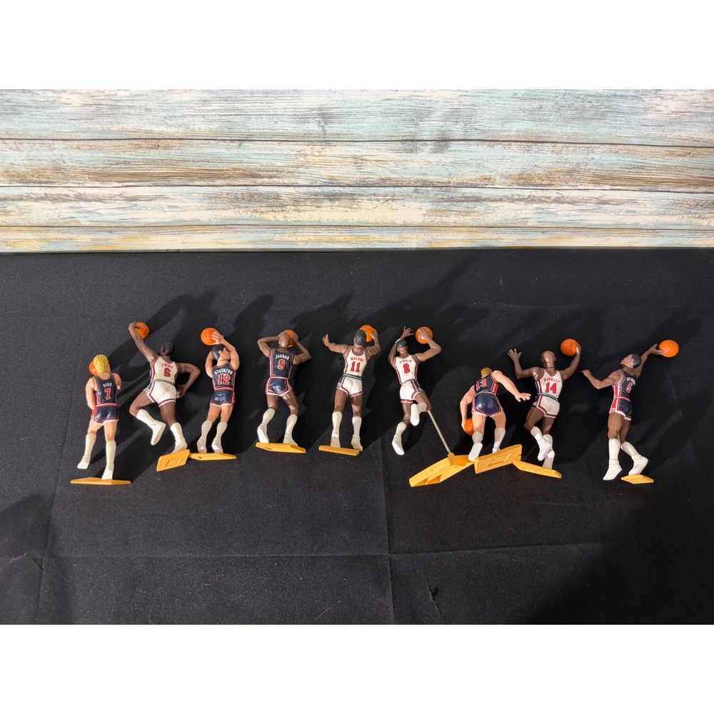 Lot of 9 Kenner Starting Lineup 1992 USA Basketball Dream Team Figures Jordan